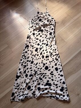 Abercrombie & Fitch Black Spot Slip Dress on Cream